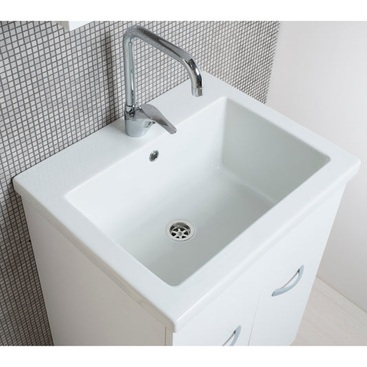 Sandwaschbecken 60x50 mit Keramikwanne