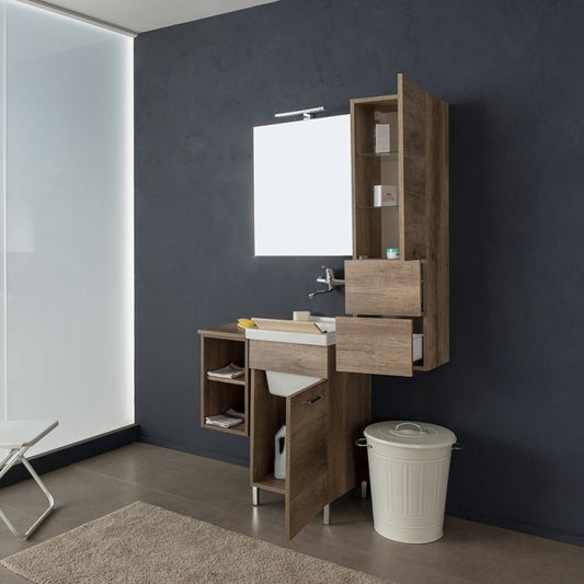 Unika 110 cm Waschküchenkombination mit ONDA 45 x 50 Spülbecken