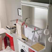 Holztrockner für Waschtische und Waschmaschinenschrank Stender Weiß