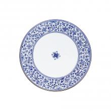 Runde Lavastein-Tischplatte Arabesco Blu
