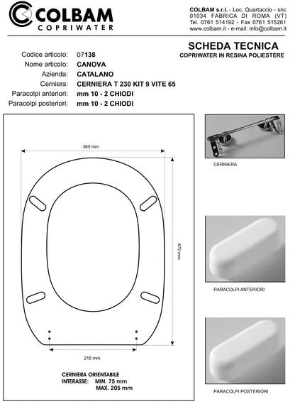 Canova-kompatibler Toilettensitz