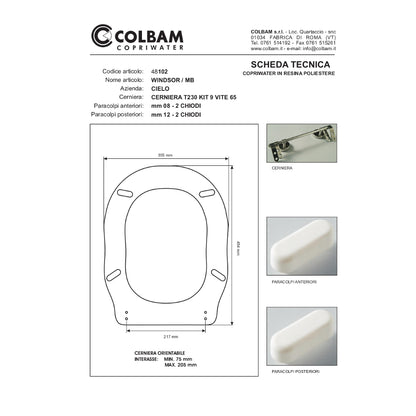 Copriwater Compatibile Royal/Windsor/Windsor Mb