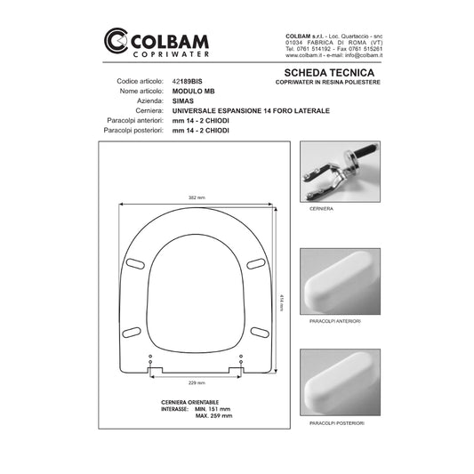 WC-Sitz kompatibel mit Monobloc-Modul