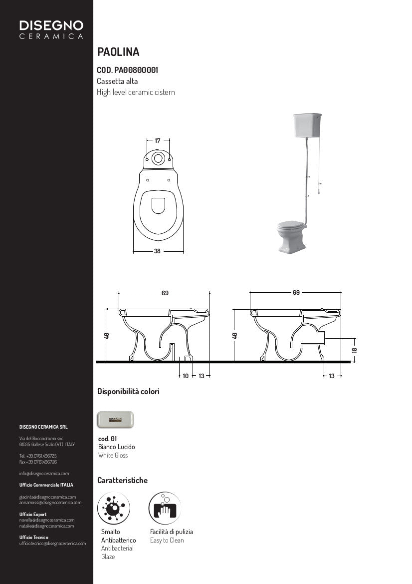 Boîte de chasse d'eau Alta Paolina