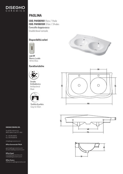 Lavabo double Paolina