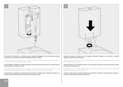 Monoblock-Sanitärsystem mit Moon-Spülkasten