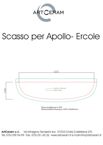 Apollo Halbeinbauspüle 66x49 cm