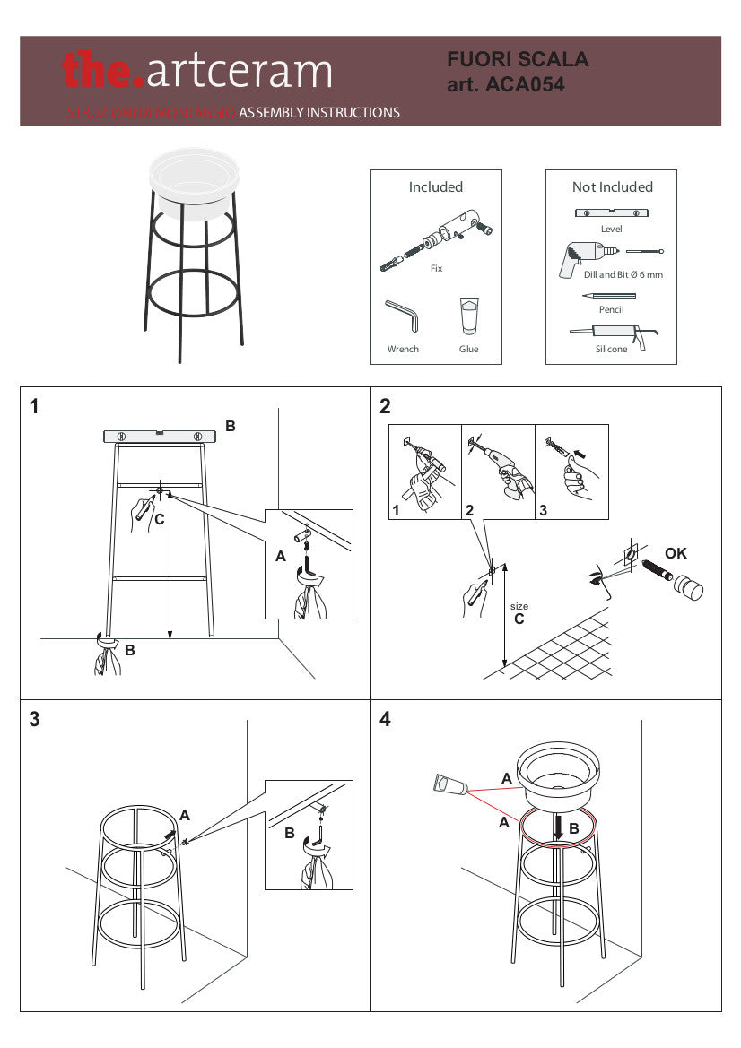 Structure de lavabo ronde de 40 cm, hors d'échelle