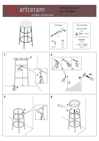 Structure de lavabo ronde de 40 cm, hors d'échelle