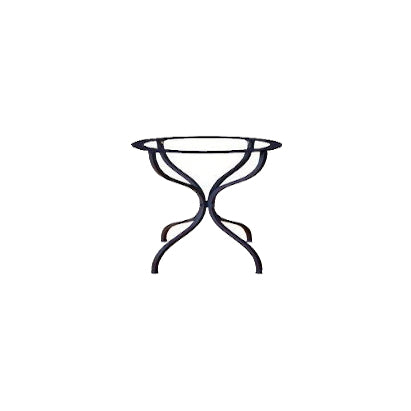 Base en fer ronde ou rectangulaire Plutone