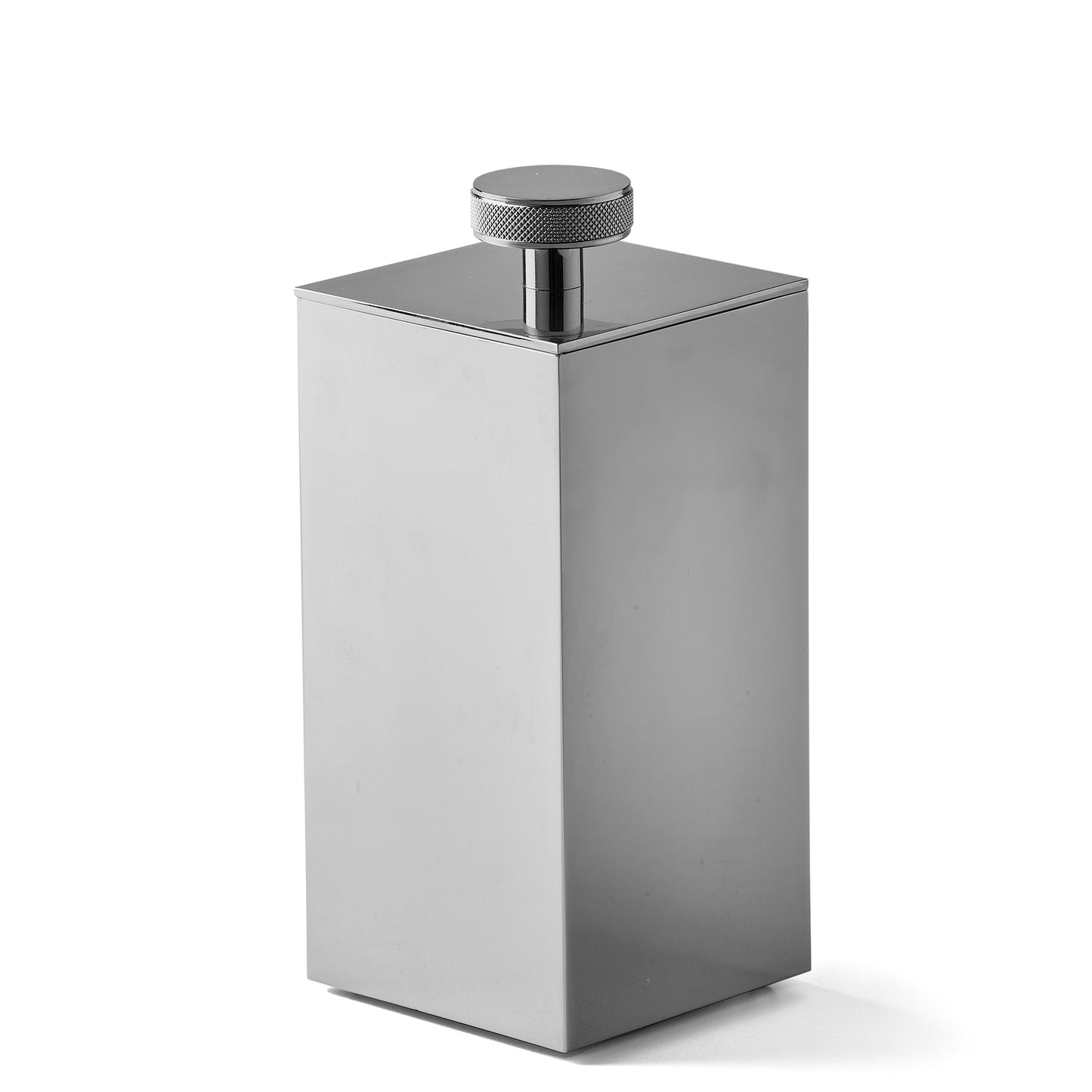 Scatola Porta Cotone Metal Tonda Cromo
