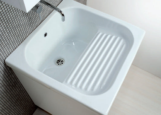 Oceano 60x60 cm Waschbecken mit Keramikwanne