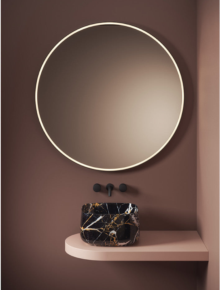 Miroir rond de 85 cm avec anneau lumineux LED