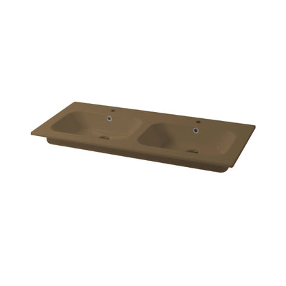 Qubo Square 121 cm Einbaukonsole mit Doppelwaschbecken
