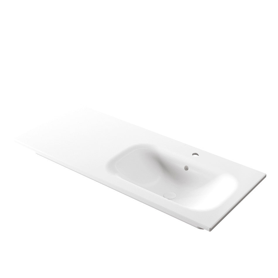 Lavabo encastré avec vasque à droite 121 x 51 x h 16,8 cm Soft