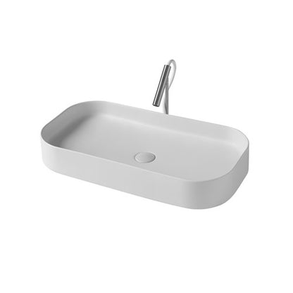 Vasque à poser mince de 38 pouces avec bord fin