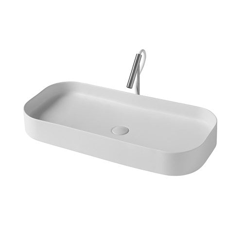 Vasque à poser mince de 38 pouces avec bord fin