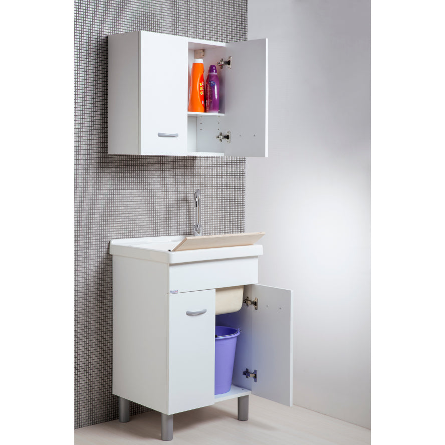 Oceano 60x50 Waschbecken mit Keramikwanne und Tisch