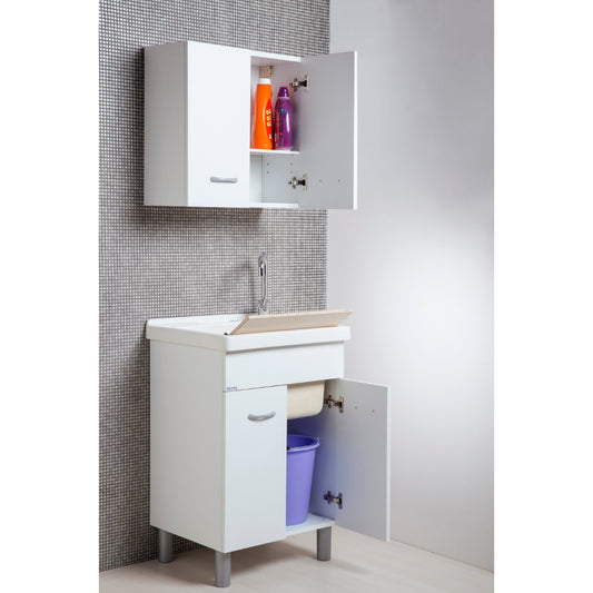 Oceano 60x50 Waschbecken mit Keramikwanne und Tisch