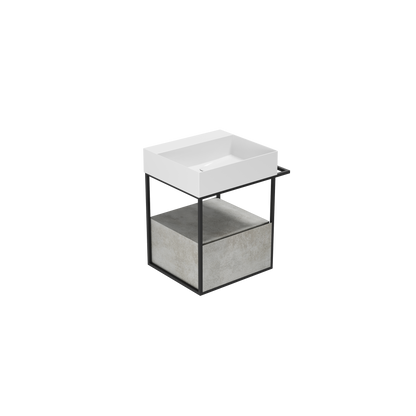 Struttura portalavabo cm 58x44,5xH52 cm con cassetto Elegance Squared