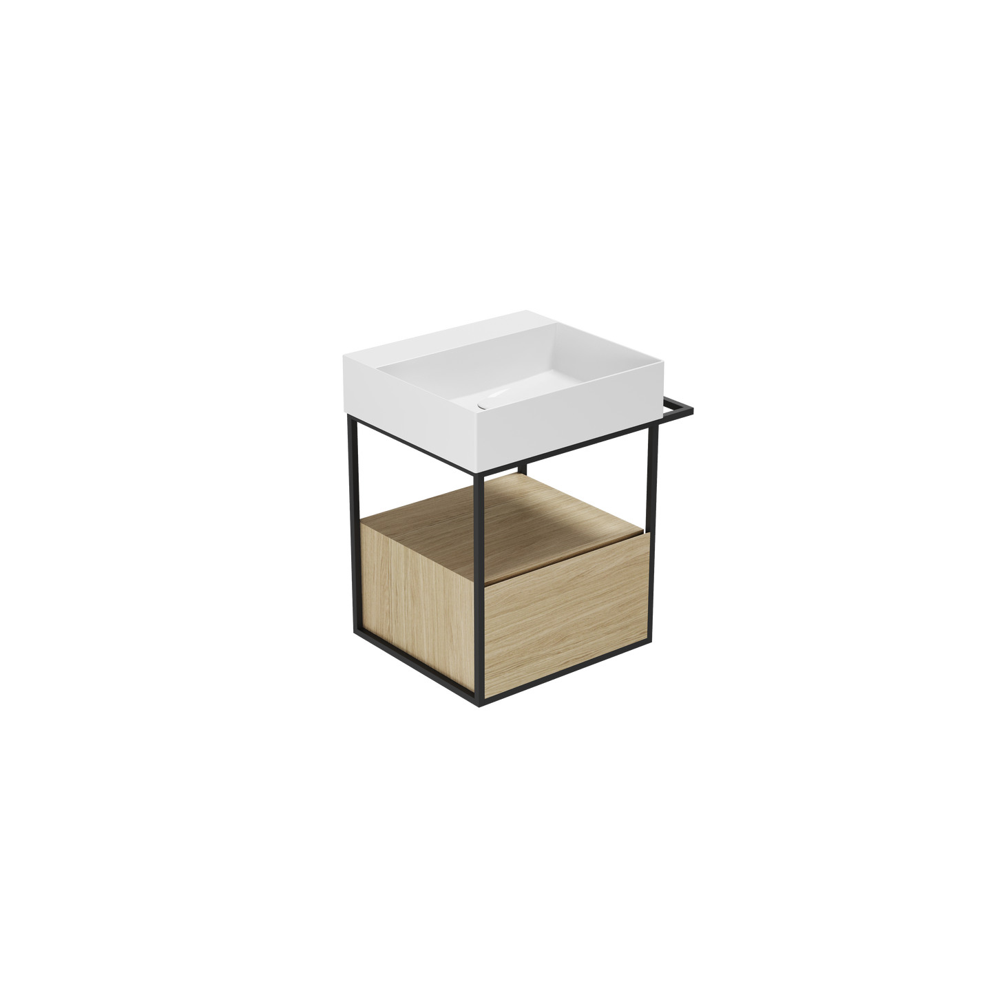 Struttura portalavabo cm 58x44,5xH52 cm con cassetto Elegance Squared