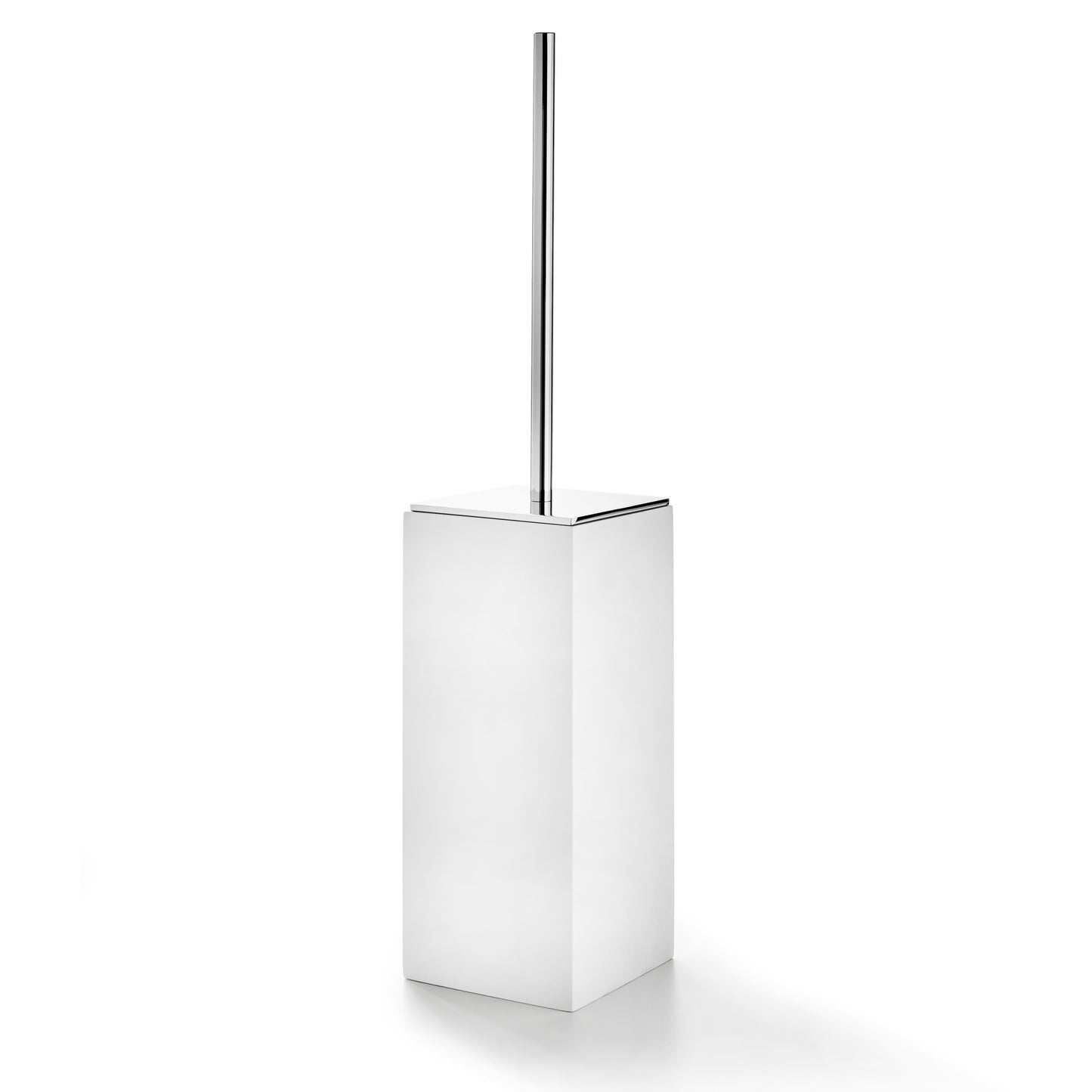 porta scopino da terra BeMood bianco e cromo 3SC