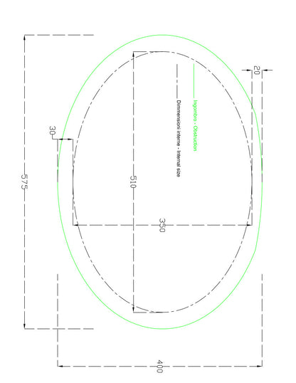 Évier sous plan 57x40 cm