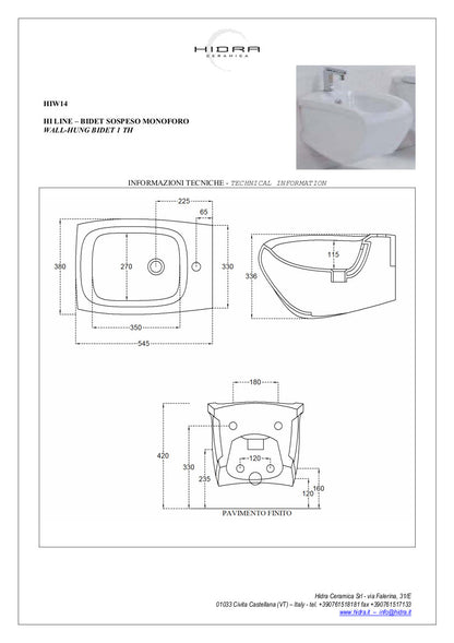 Hi-Line Wand-WC + Bidet