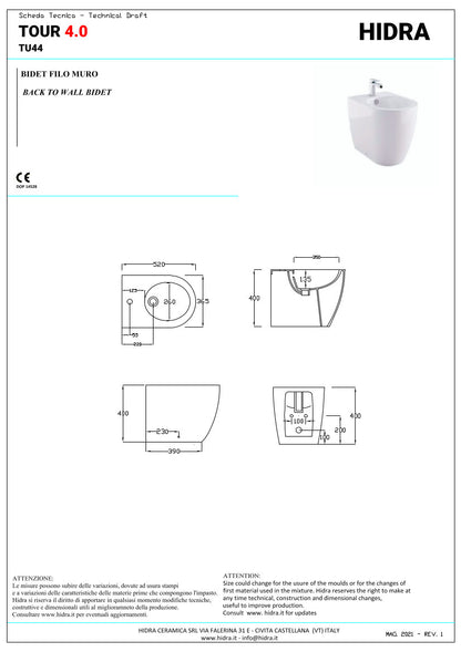 Tour 4.0 Wandbidet