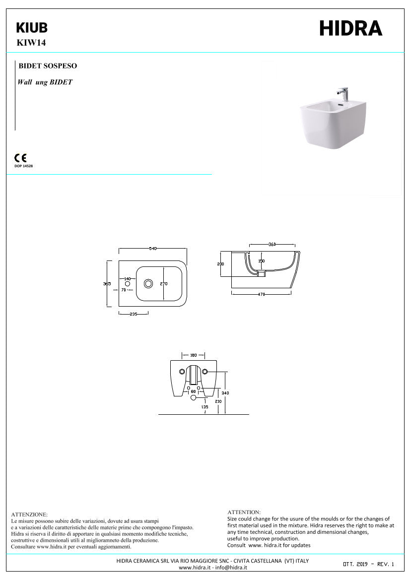 Schnelleres Kiub Wandbidet