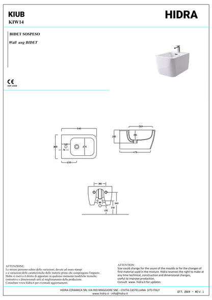 Schnelleres Kiub Wandbidet