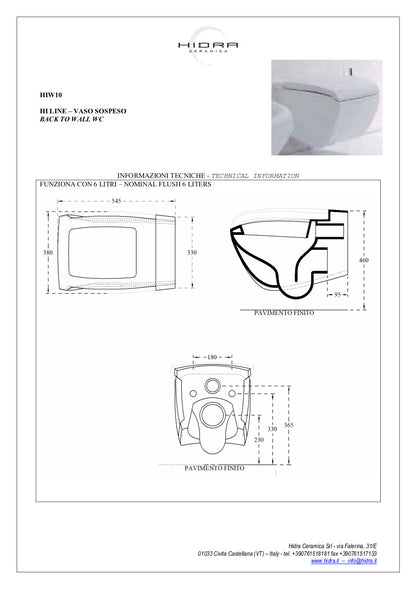 Hi-Line Wand-WC + Bidet
