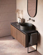 Ovaler Badezimmerspiegel 50x90 cm mit Look Ring-Rahmen