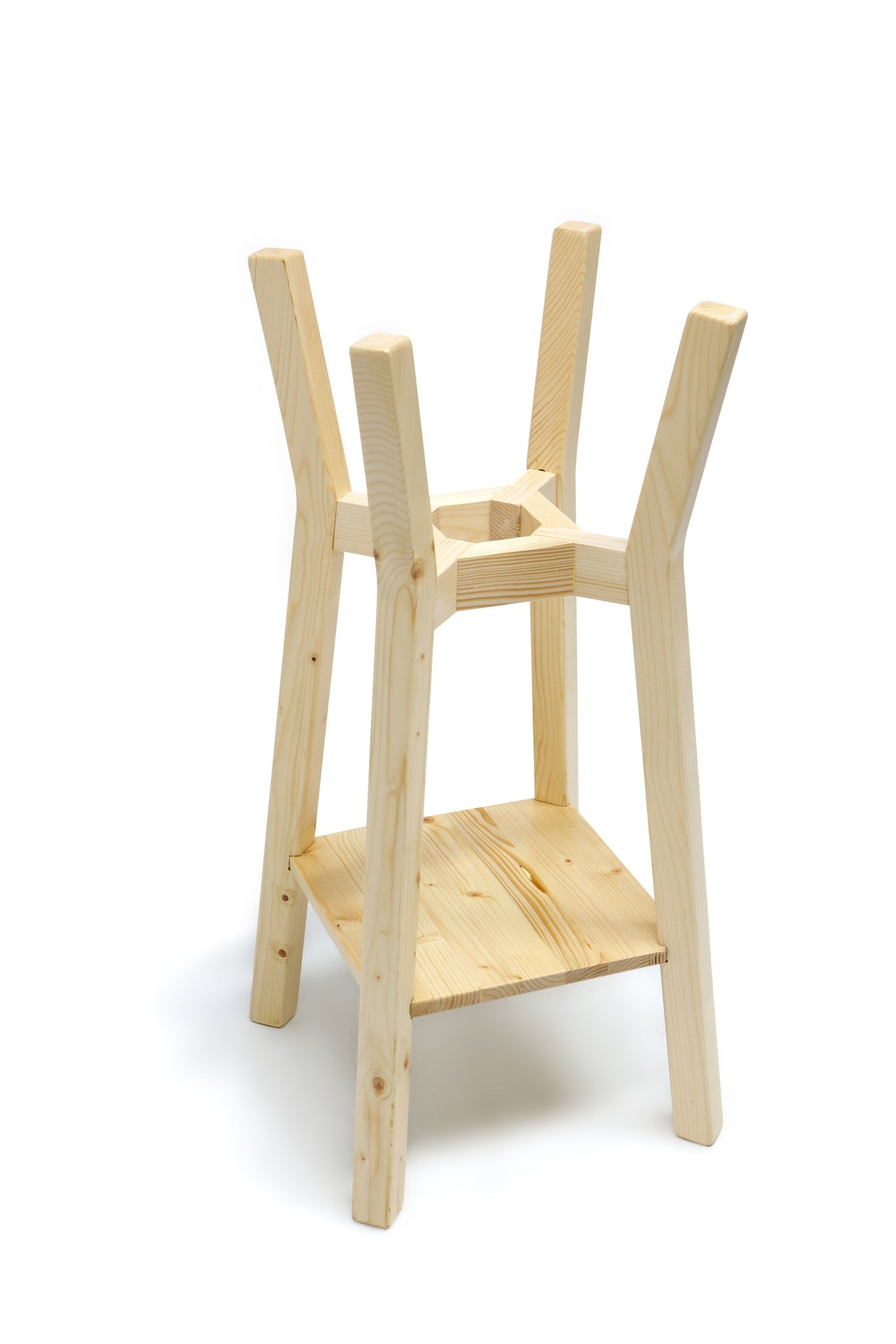 Vasque mi-haute sur pied avec cadre en bois