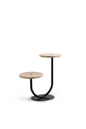 Hocker mit Metallgestell und Marmorplatte
