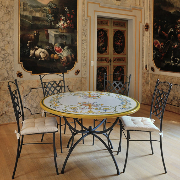 Ocean Round Lava Stone Table