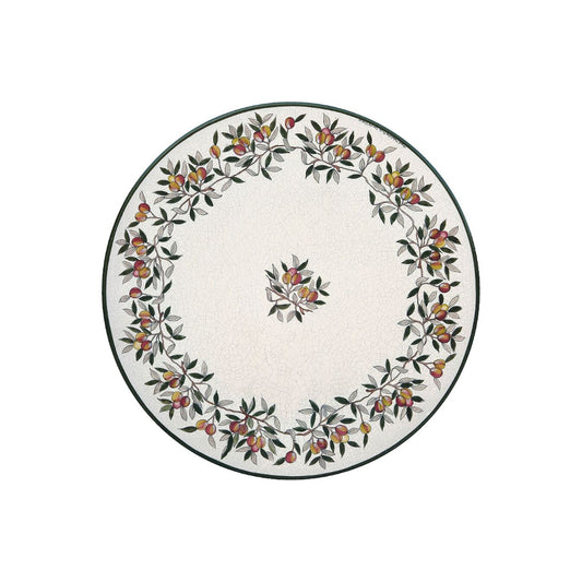 Table ronde en pierre de lave Citrons et Tournesols